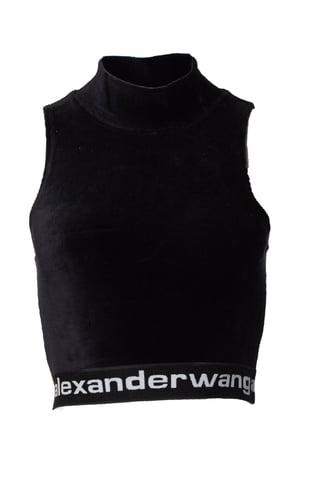 Alexander Wang Stretch cord sleeveless mock neck