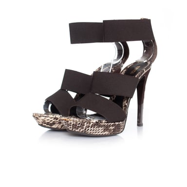 Fendi Python sandal with elastic straps