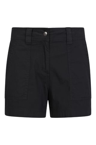 'Coast' Women's Shorty Shorts with Multiple Pockets Breathable Summer Bottoms Black