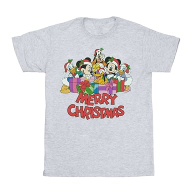 Disney Mens Mickey Mouse And Friends Christmas T-Shirt (Sports Grey)