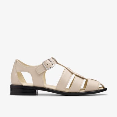 Hana Sun Off White Lea Sandalen