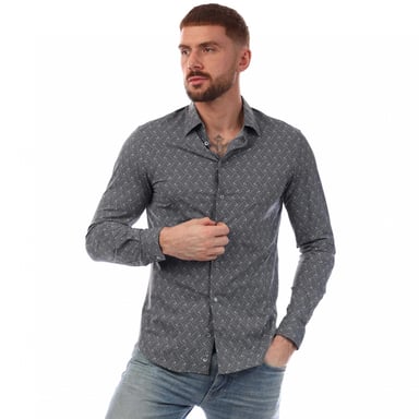 Emporio Armani Mönstrad skjorta för män (Grått)