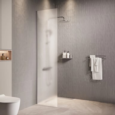 Badplaats Douchewand florida 40 x 200 cm chroom – inloopdouche 8 mm met