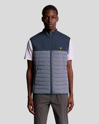 Lyle & Scott Sports Hybrid Fleece Gilet - Blue