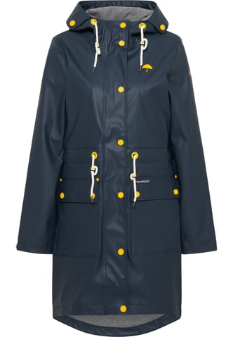 Schmuddelwedda raincoat women navy grey melange
