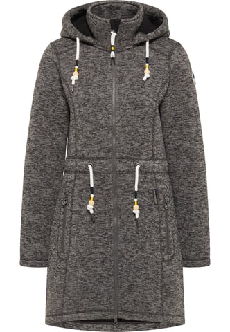 Schmuddelwedda Knitted fleece coat women Grey melange