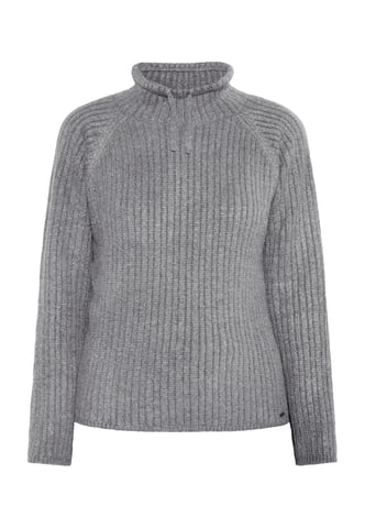 Dreimaster Knitted pullover women Grey melange