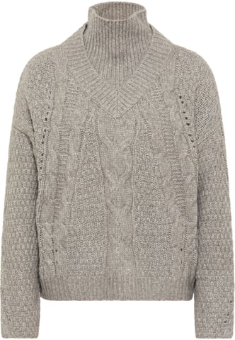 Dreimaster Knitted pullover women Grey melange