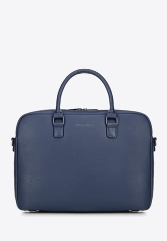 Wittchen Men's 16" Laptop Bag, Imitation Leather, Navy Blue, Eco-leather