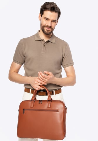 Wittchen Heren 16" Laptoptas, Lichtbruin, Imitatieleer, Lichtbruin, Eco-leer
