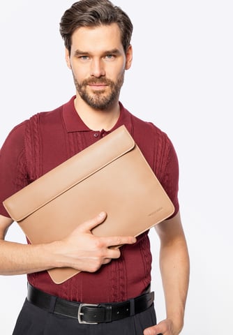 Wittchen Men's 13" Laptop Case in Imitation Leather Beige