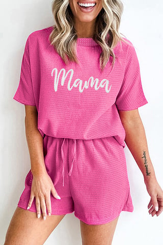Mama Waffle Knit Loungewear Set
