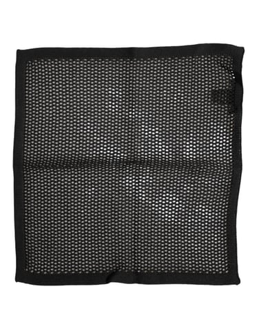 Svart mönstrad bomulls fyrkantig foulard-scarf