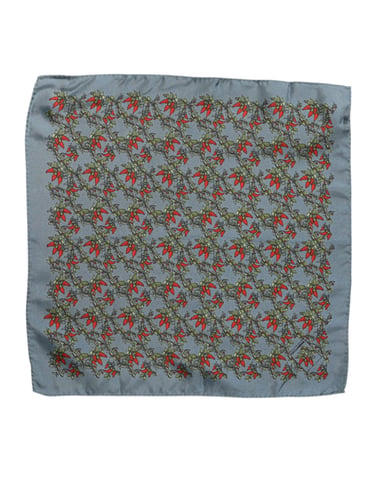 Grå Chilis Silkesfyrkantig Herr Foulard Scarf