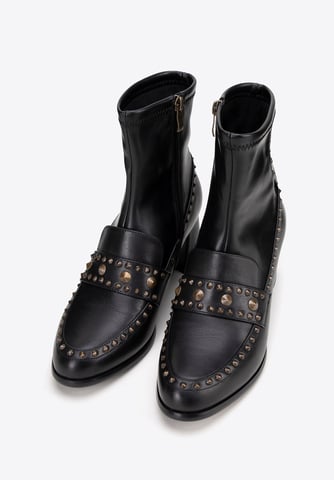 Wittchen Women's ankle boots with decorative rivets black natural leather