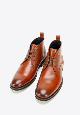 Wittchen Men's Leather Ankle Boots with Inserts Brown Natural Leather