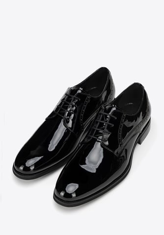Wittchen Men's patent leather derby shoes in black