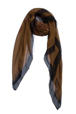 Hermes Rocaille silk scarf with shell print