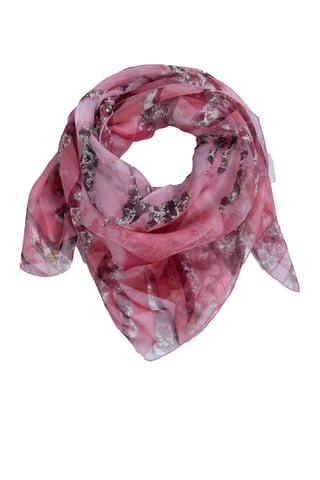Cartier diamond and jaguar printed scarf in pink