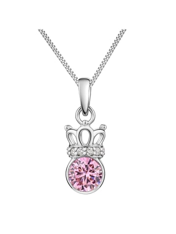 Zeeme for Kids Pendant with chain 925/- Sterling silver rhodium-plated zirconia