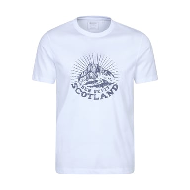 Mountain Warehouse Mens Ben Nevis Scotland Short-Sleeved T-Shirt (White)