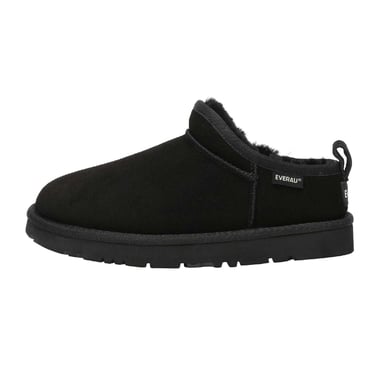 EverAu Womens/Ladies Quail Leather Slippers (Black)