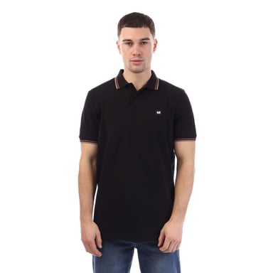 Weekend Offender Mens Vancouver Tipped Polo Shirt (Black)