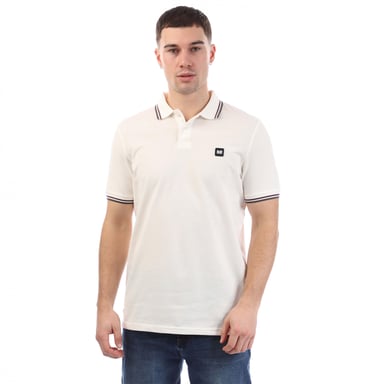 Weekend Offender Mens Vancouver Tipped Polo Shirt (White)