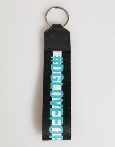 Multicolor Logo Polyester Brass Holder Keychain Keyring