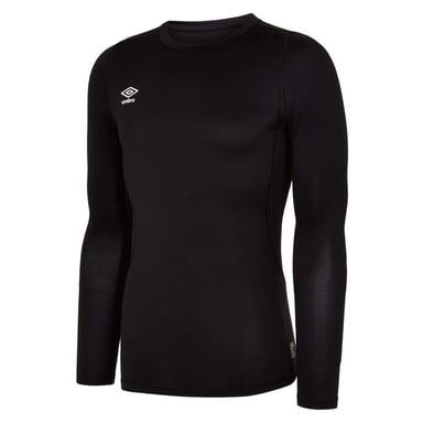 Umbro Heren Core Crew Neck Basislaag Top met lange mouwen (Zwart)