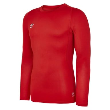 Umbro Heren Core Crew Neck Basislaag Top met lange mouwen (Vermiljoen)