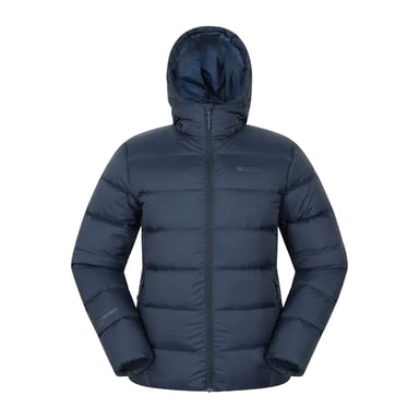 Mountain Warehouse Mens Stratus Down Packable Hooded Jacket (Navy)