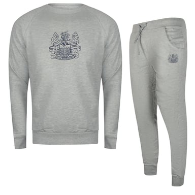 Aquascutum Iconic Crest Crew Neck Grijs Trainingspak Set