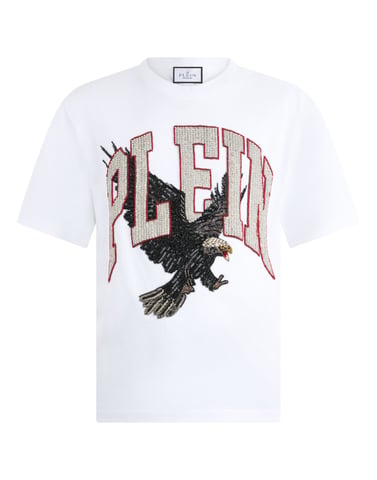 Washed Round Neck T-Shirt Plein Eagle