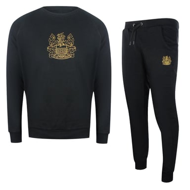 Aquascutum Iconic Crest Zwart Crewneck Trainingspak Set