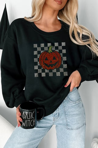 Rhinestone Pumpa Sweatshirt