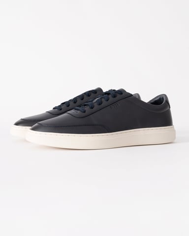 Heren Casual Leren Sneakers in Donkerblauw