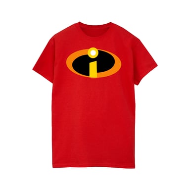 Disney Womens/Ladies The Incredibles Costume Logo Cotton Boyfriend T-Shirt (Red)