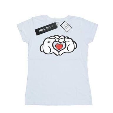 Li-cense Disney dames mickey mouse hart handen katoenen t-shirt