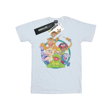 Disney Mens The Muppets Group Circle T-Shirt (White)