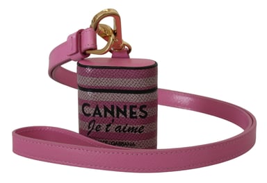 Dolce & Gabbana Chic Leather AirPods Case in Women's Pink