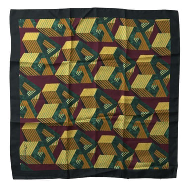 Geometric Print Silk Handkerchief