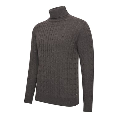 Cappuccino Italia Trui Aosta Cable Pullover Grey