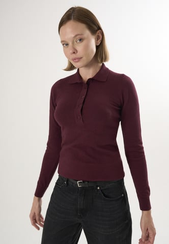 Pullover Polo Neck Buttoned Pullover