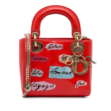 Lady Dior Mini-väska Broderad