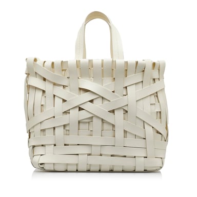Woven Leather Tote Bag