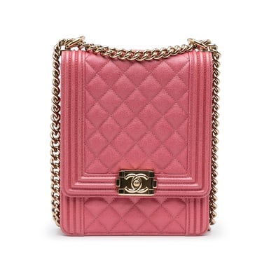 Boy Chanel Rosa Läder Crossbody