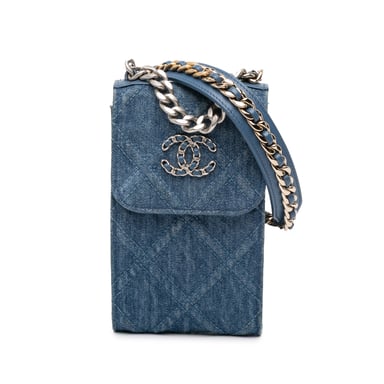 Denim Quilted Crossbody Bag