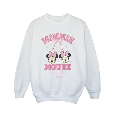 Disney Girls Cherry Club Minnie Mouse Sweatshirt (White)