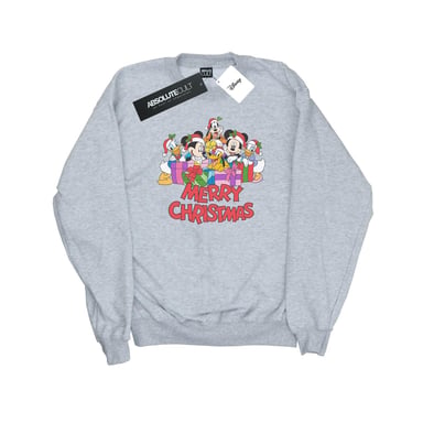 Disney Mens Mickey Mouse And Friends Christmas Sweatshirt (Sports Grey)